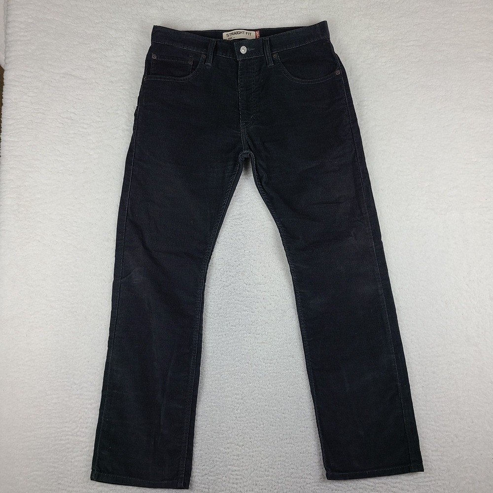 Levi's‎ 505 Pants Mens 32x30 Dark Gray Straight Fit Corduroy Chino Khakis